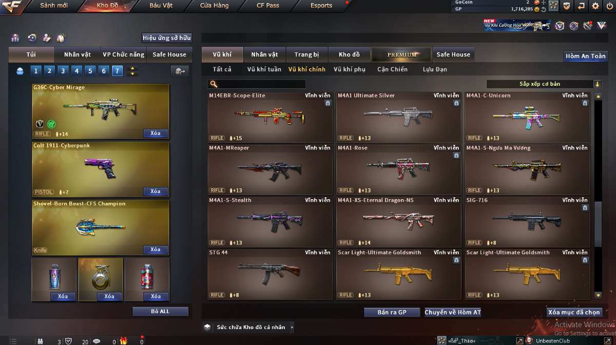 shop acc cf uy tin gia re
